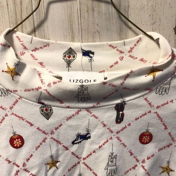 Golf shirt, short sleeve Christmas edition by liz golf Size XL - Picture 4 of 5
